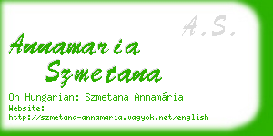 annamaria szmetana business card